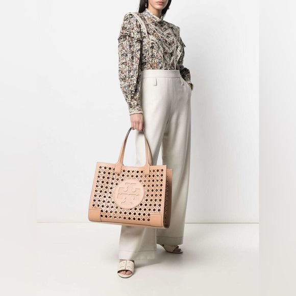 ISO TORY BURCH BASKETWEAVE ELLA LARGE - Picture 2 of 3